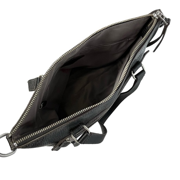 Fossil Black Leather Bag Purse Pebble Cow Hide Leather Vachette Small Satchel - Picture 6 of 16